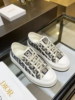 Alternative view of DIOR Sneakers & Trainers Canvas (White-Navy) EU35-41 B50202606030779119