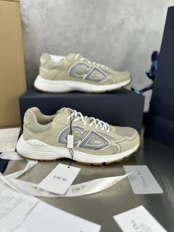 Alternative view of DIOR Sneakers & Trainers Leather-Mesh (Beige-White-Silver) EU35-46 C00202606030875129
