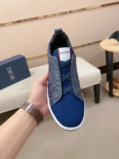 Alternative view of DIOR Sneakers & Trainers Leather-Suede (Blue-White) EU38-44 B20202606030814109