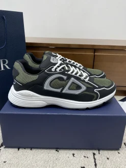 DIOR Sneakers & Trainers Mesh-Leather (Black-Green-White-Grey) EU39-46 B71202606030821119