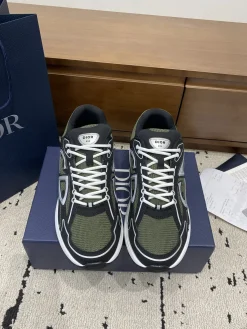 Alternative view of DIOR Sneakers & Trainers Mesh-Leather (Black-Green-White-Grey) EU39-46 B71202606030821119