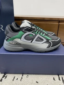 DIOR Sneakers & Trainers Mesh-Leather (Black-Grey-Green) EU39-46 B71202606030855119