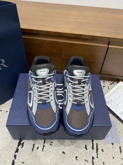 Alternative view of DIOR Sneakers & Trainers Mesh-Leather (Blue-Gray-Black-Brown) EU39-46 B71202606030823119