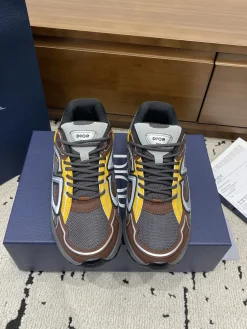 Alternative view of DIOR Sneakers & Trainers Mesh-Leather (Brown-Yellow-Grey-Black-White) EU39-46 B71202606030825119