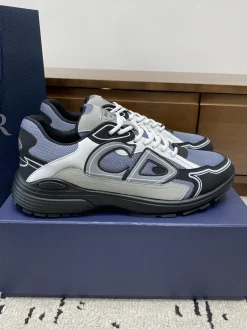 DIOR Sneakers & Trainers Mesh-Leather (Gray-Black-White) EU39-46 B71202606030826119