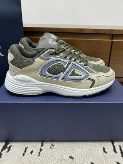 DIOR Sneakers & Trainers Mesh-Leather (Khaki-Beige-White) EU39-46 B71202606030827119