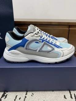 DIOR Sneakers & Trainers Mesh-Leather (White-Blue-Grey) EU39-46 B71202606030830119