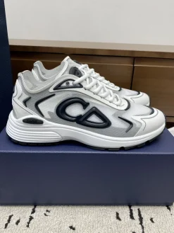 DIOR Sneakers & Trainers Mesh-Leather (White-Grey-Black) EU39-46 B71202606030833119