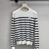 DIOR Sweaters & Knitwear Cashmere (White-Black) S-M-L B60202606011791119