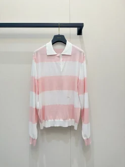 DIOR Sweaters & Knitwear Cotton (Pink-White) S-M-L C55202606011678149