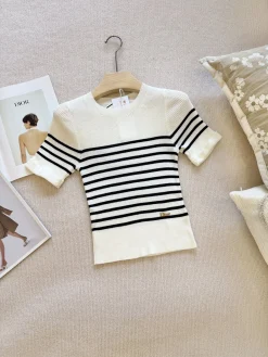 DIOR Sweaters & Knitwear Cotton (White-Black) S-M-L B30202606011336109