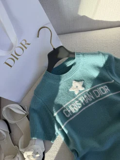 Alternative view of DIOR Sweaters & Knitwear Knit (Teal-White) B40202606011398109