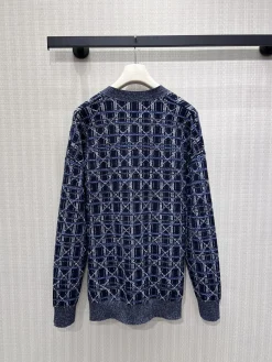 Alternative view of DIOR Sweaters & Knitwear Wool (Blue-White) S-M-L C45202606010069139