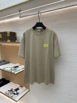 DIOR T-shirts & Vests Cotton (Khaki-Neon Yellow) XS-L A3020260613083789