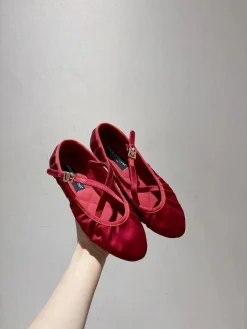 Alternative view of DOLCE & GABBANA Flats & Loafers Satin (Red) EU35-42 B80202606030894129