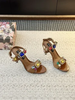 DOLCE & GABBANA Pumps & Heels Leather (Brown-Multi) EU35-42 C00202606030908129