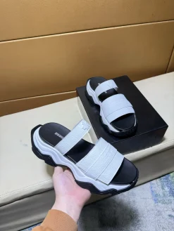 DOLCE & GABBANA Slides & Slippers Leather (White-Black) EU38-46 A9020260603340899