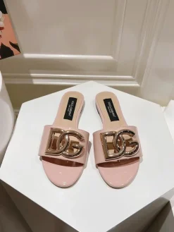 Alternative view of DOLCE & GABBANA Slides & Slippers Patent Leather (Pink-Gold-Black) EU35-42 B60202606030915119