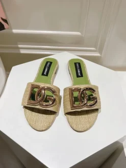 Alternative view of DOLCE & GABBANA Slides & Slippers Raffia (Beige-Green) EU35-42 B60202606030916119