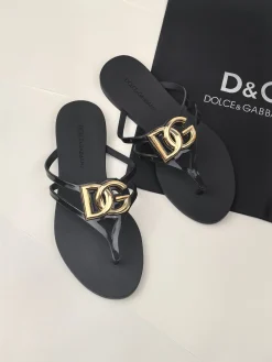 DOLCE & GABBANA Slides & Slippers Rubber (Black-Gold) EU35-42 A2020260603091879