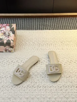 Alternative view of DOLCE & GABBANA Slides & Slippers Textile (Beige) EU35-42 B80202606030923129