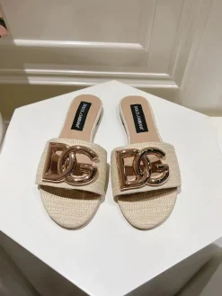 Alternative view of DOLCE & GABBANA Slides & Slippers Textile (Beige-Gold) EU35-42 B60202606030922119