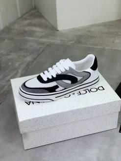 DOLCE & GABBANA Sneakers & Trainers Leather-Mesh (White-Black-Grey) EU38-46 B60202606030943119