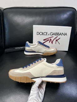 DOLCE & GABBANA Sneakers & Trainers Leather-Suede (White-Blue-Brown) EU38-45 C40202606030951139
