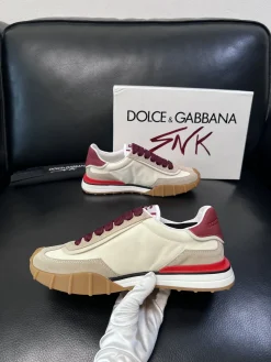 DOLCE & GABBANA Sneakers & Trainers Leather-Suede (White-Red-Brown) EU39-44 C40202606030937139