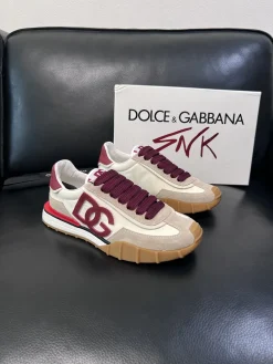 Alternative view of DOLCE & GABBANA Sneakers & Trainers Leather-Suede (White-Red-Brown) EU39-44 C40202606030937139