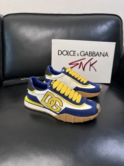 Alternative view of DOLCE & GABBANA Sneakers & Trainers Suede-Fabric (Blue-Yellow-White-Brown-Black) EU39-44 C40202606030938139