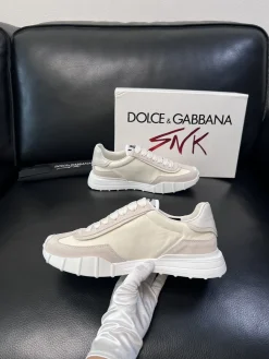DOLCE & GABBANA Sneakers & Trainers Suede-Fabric (White-Beige) EU38-45 C40202606030935139