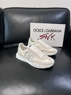 Alternative view of DOLCE & GABBANA Sneakers & Trainers Suede-Fabric (White-Beige) EU38-45 C40202606030935139