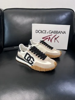 Alternative view of DOLCE & GABBANA Sneakers & Trainers Suede-Leather (Beige-Black-White-Brown) EU39-44 C40202606030936139