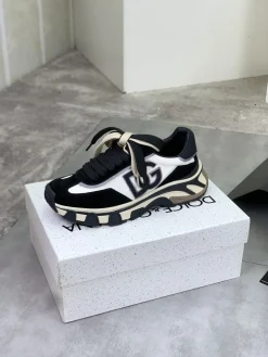 DOLCE & GABBANA Sneakers & Trainers Suede-Leather (Black-White-Beige) EU35-46 B80202606030942129