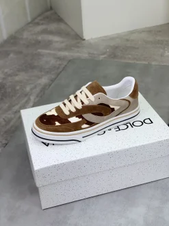 DOLCE & GABBANA Sneakers & Trainers Suede-Leather (Brown-White-Beige) EU38-46 B60202606030946119