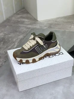 DOLCE & GABBANA Sneakers & Trainers Suede-Leather (Green-Brown-White) EU35-46 B80202606030947129
