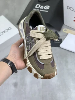 Alternative view of DOLCE & GABBANA Sneakers & Trainers Suede-Leather (Green-Brown-White) EU35-46 B80202606030947129