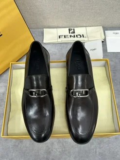 Alternative view of FENDI Flats & Loafers Leather (Black) EU39-44 D30202606030958169