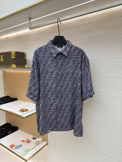 FENDI Shirts & Polos Cotton (Blue-Grey) 38-44 A95202606130486109
