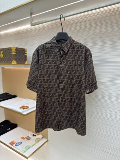 FENDI Shirts & Polos Cotton (Brown-Black) 38-41 B00202606130353109