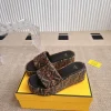 FENDI Slides & Slippers Canvas (Brown-Black) EU35-41 A9020260603099099