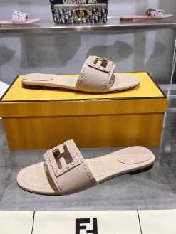 FENDI Slides & Slippers Leather (Beige) EU35-43 B0020260603097699