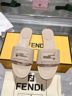 Alternative view of FENDI Slides & Slippers Leather (Beige) EU35-43 B0020260603097699