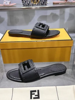 FENDI Slides & Slippers Leather (Black) EU35-43 B0020260603097999