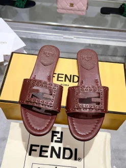FENDI Slides & Slippers Leather (Brown) EU35-43 B0020260603098199