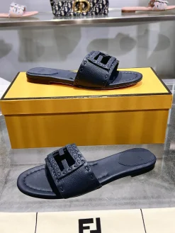 FENDI Slides & Slippers Leather (Navy) EU35-43 B0020260603098399