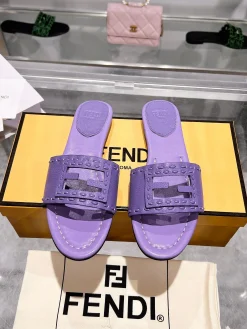 FENDI Slides & Slippers Leather (Purple) EU35-43 B0020260603098599
