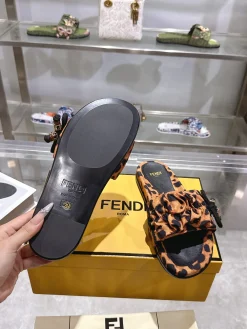Alternative view of FENDI Slides & Slippers Textile (Brown-Black) EU35-45 A9020260603096399