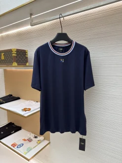 FENDI T-shirts & Vests Cotton (Navy Blue-White-Orange-Light Blue) S-XL A1020260613004279